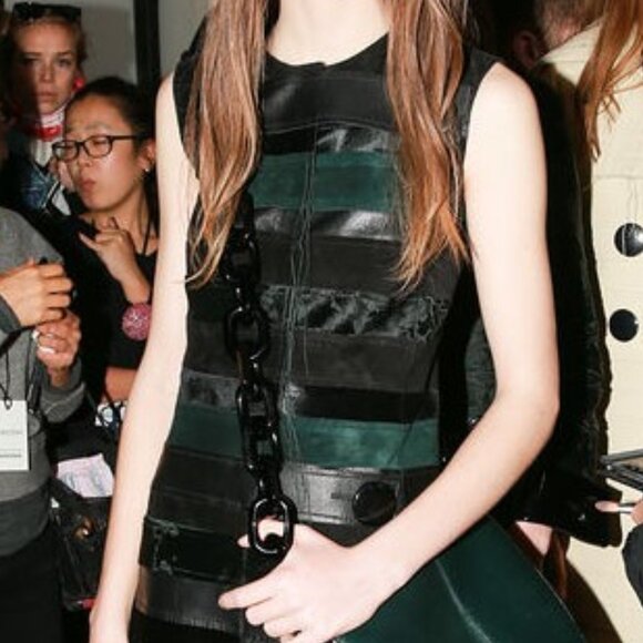 Calvin Klein GUC Size 4 Fall/Winter 2015 Leather Panel Mini Dress - Picture 2 of 15